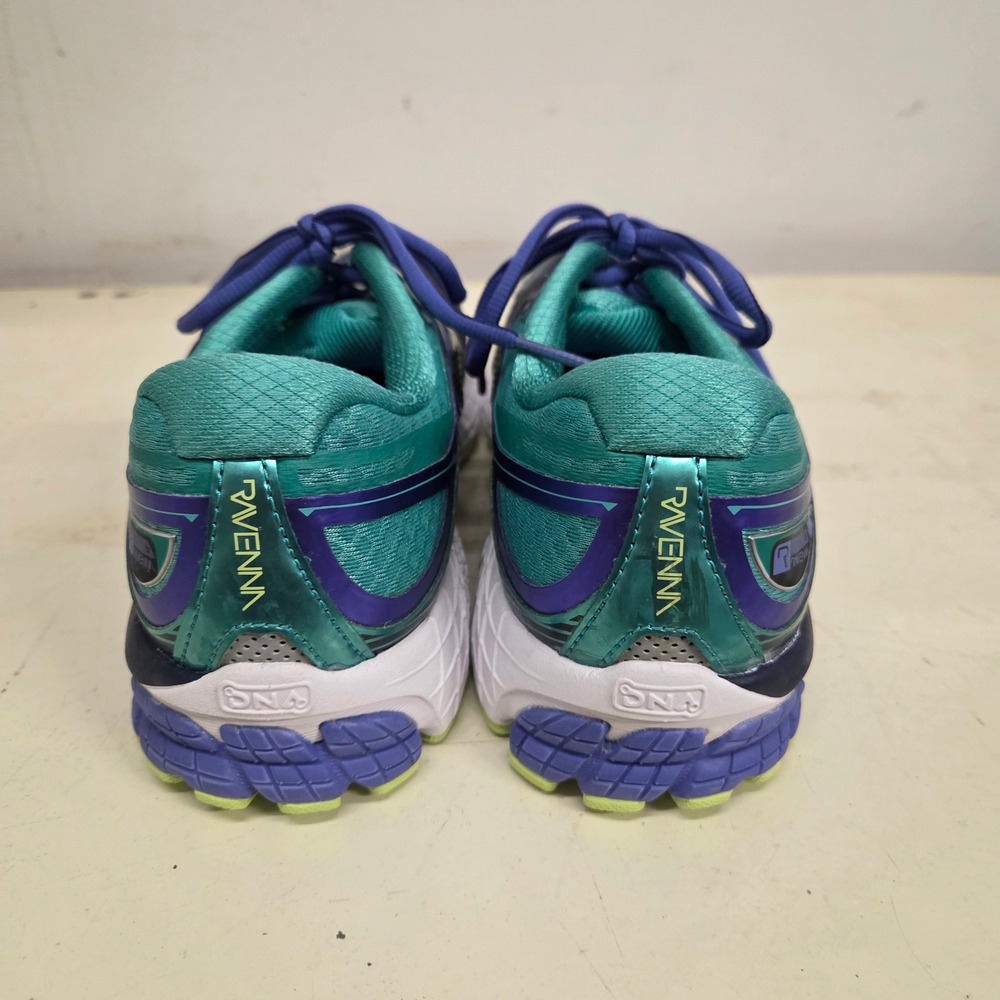 Brooks Ravenna 6 Womens Running Shoes Blue Teal Purple Lime Green 1201821B452 10 - Picture 4 of 7